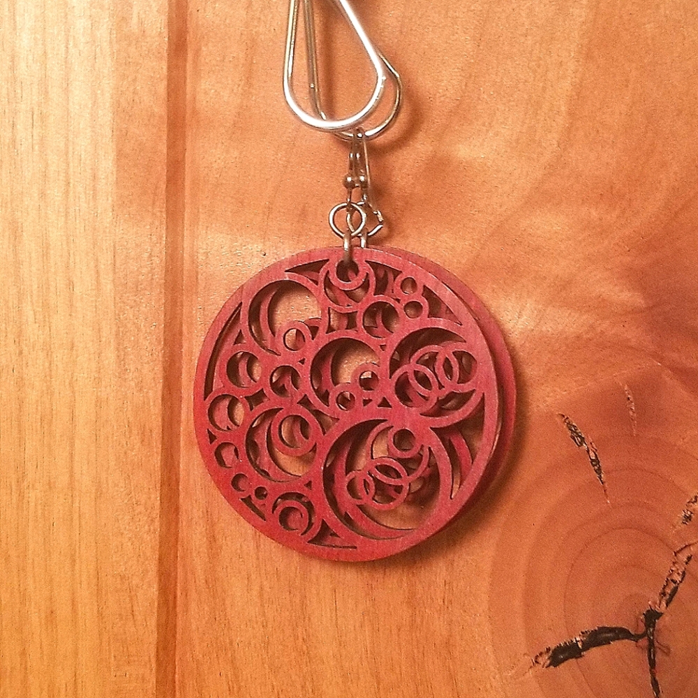 wooden laser cut earrings